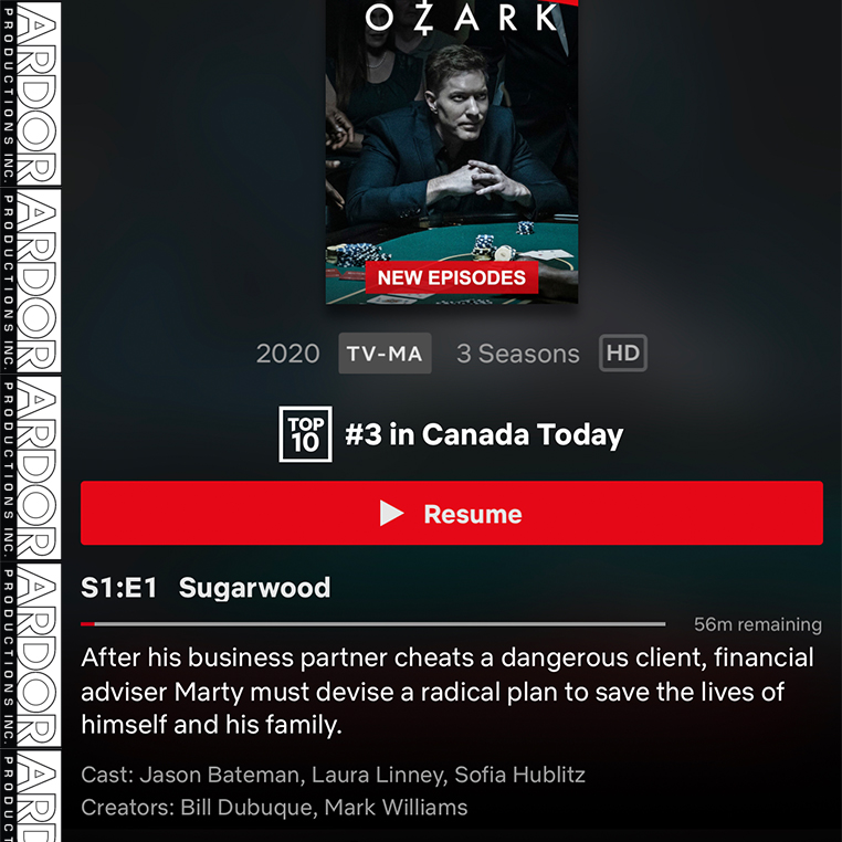 We consume tons of #Movies #TVShows and at the moment we can't get enough @Ozark #FullOfLifeFridays #CheckItOut #Streaming #Play #Support #Epic #BestOf #ArdorSupports