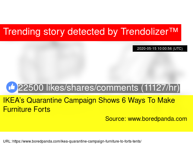 Trendolizer's tweet image. #IKEA’s Quarantine Campaign Shows #6Ways To Make Furniture Forts trendolizer.com/2020/05/ikeas-…