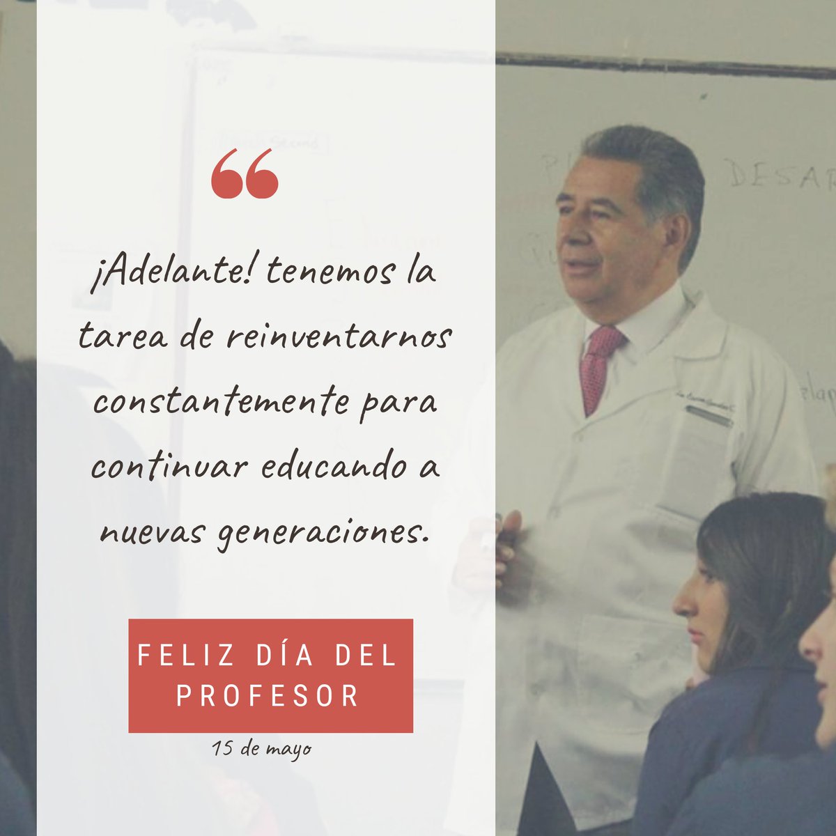 EleazarGonCasas's tweet photo. Hoy saludo a todos los docentes, #GraciasMaestros porque en este tiempo de pandemia el rumbo de un nuevo modelo de educación está en nuestras manos

¡Feliz día mis queridos héroes!
#DíaDelMaestro #GraciasProfe https://t.co/S5DiWUWZ32