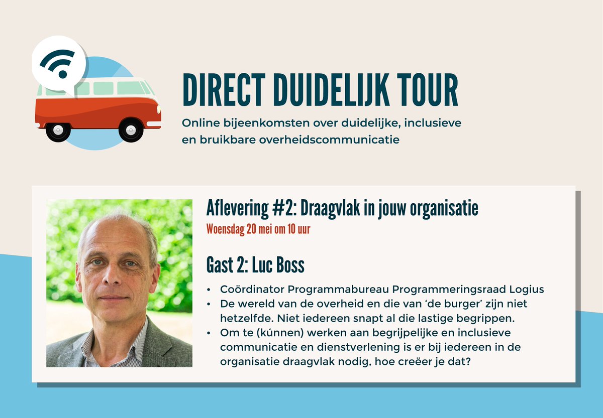 GebrCentraal's tweet photo. In de 2e aflevering van de #DDTour heeft onze host @renataverloop het met onze gasten over draagvlak binnen de organisatie. De 2e gast: Luc Boss @Logius_minbzk Schrijf je in:  https://t.co/PJWfDA1Mvb #overheidscommunicatie #communicatie https://t.co/Izyl5Gh5X0