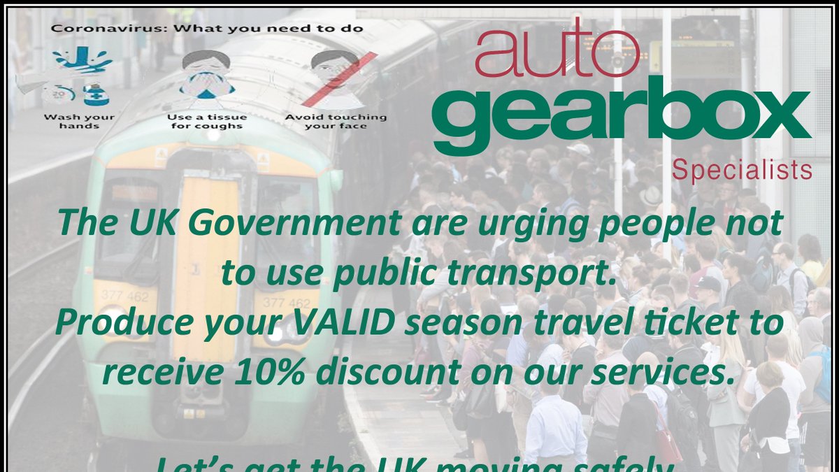 Here to help in any way we can. Workers being urged not to use public transport. #rail #southern #covid #keyworkers #ukmoving #keepsafe #keepsafedistance #gearbox #transmission