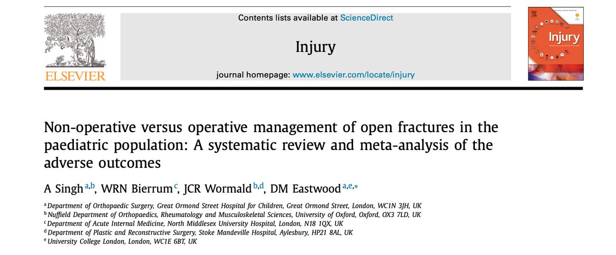 Justin Wormald (@jcrwormald) on Twitter photo Operating on open fractures in children DOES NOT reduce risk of infection based on current #evidence - check out our #systematicreview and #metaanalysis of >1000 #paediatric open fractures in #InjuryJournal by <a href="/abhinav2901/">Abhinav Raj</a>, <a href="/willbierrum/">William Bierrum</a>, <a href="/deboraheastwood/">Deborah Eastwood</a>: bit.ly/2zLfd3p Operating on open fractures in children DOES NOT reduce risk of infection based on current #evidence - check out our #systematicreview and #metaanalysis of >1000 #paediatric open fractures in #InjuryJournal by <a href="/abhinav2901/">Abhinav Raj</a>, <a href="/willbierrum/">William Bierrum</a>, <a href="/deboraheastwood/">Deborah Eastwood</a>: bit.ly/2zLfd3p