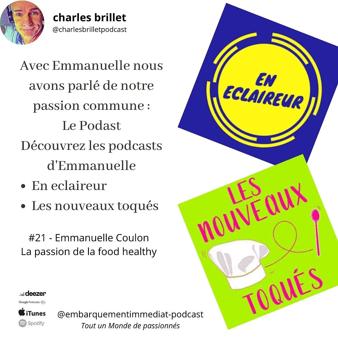 Hello !

Je suis parti en Embarquement Immédiat à Hong Kong à la rencontre d’Emmanuelle Coulon qui partage avec moi sa passion du podcast !
Découvrez sur son épisode les podcasts d’Emmanuelle :
Les nouveaux toqués
En éclaireur
<a href="/EmbPodcast/">Embarquement Immédiat</a>
<a href="/BrilletLastra/">contact@boostcall.fr</a>
<a href="/En_Eclaireur/">En Eclaireur</a>