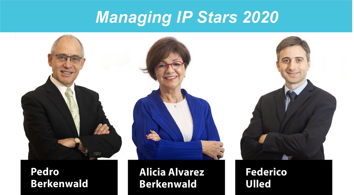 Congratulations to our Partners Pedro Berkenwald, Alicia Alvarez Berkenwald and Federico Ulled on being recognized once again as IP Stars! <a href="/ManagingIP/">Managing IP</a> <a href="/IP_Stars/">IP STARS</a> #IPStars