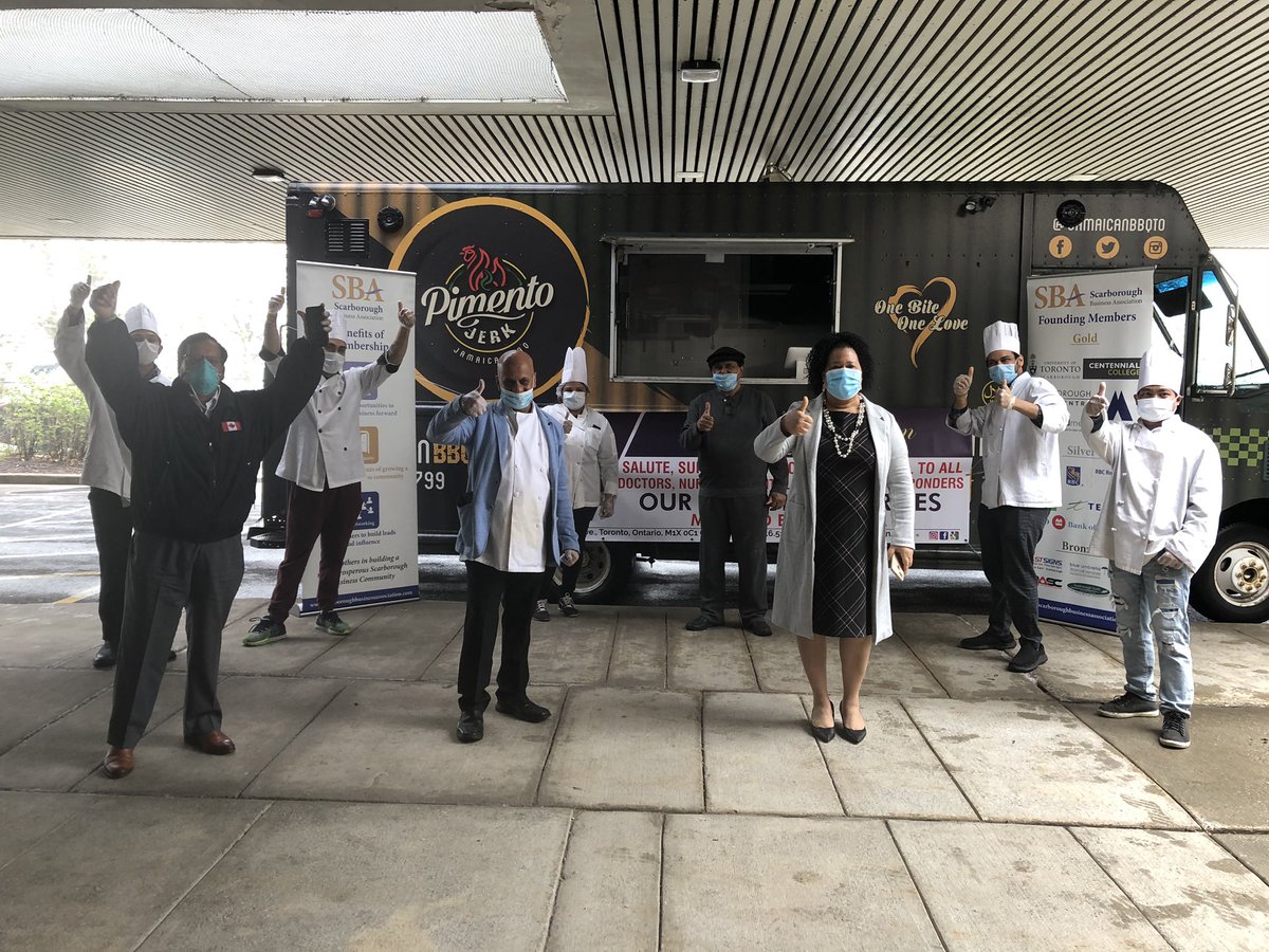 <a href="/JAMAICANBBQTO/">Pimento Jerk Food Truck</a> #MatrixMortgageGlobal #Lovewins #GrandCinnamonConvention meals to show appreciation to hospitals in #Scarborough #SBA
