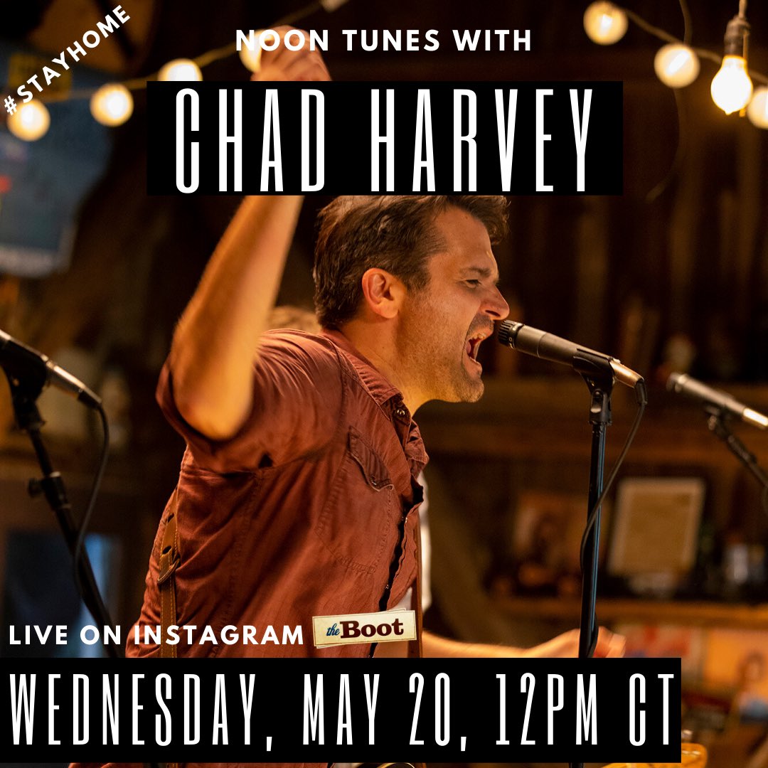 ANNOUNCEMENT!  I am excited to let all of you know that I will be taking over @theboot_dotcom Instagram next Wednesday at Noon Central time. I hope you are able to tune in.  This will be fun.

#theboot #chadharveymusic #instagramlive #instagramtakeover #songwriter #americana