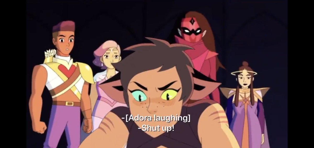 ADORAGRAYSKULL's tweet photo. our collective headcanon that catradora would be the type of couple to exhibit PDA without a care in the world was CONFIRMED as well https://t.co/cSTMB8Ij3U