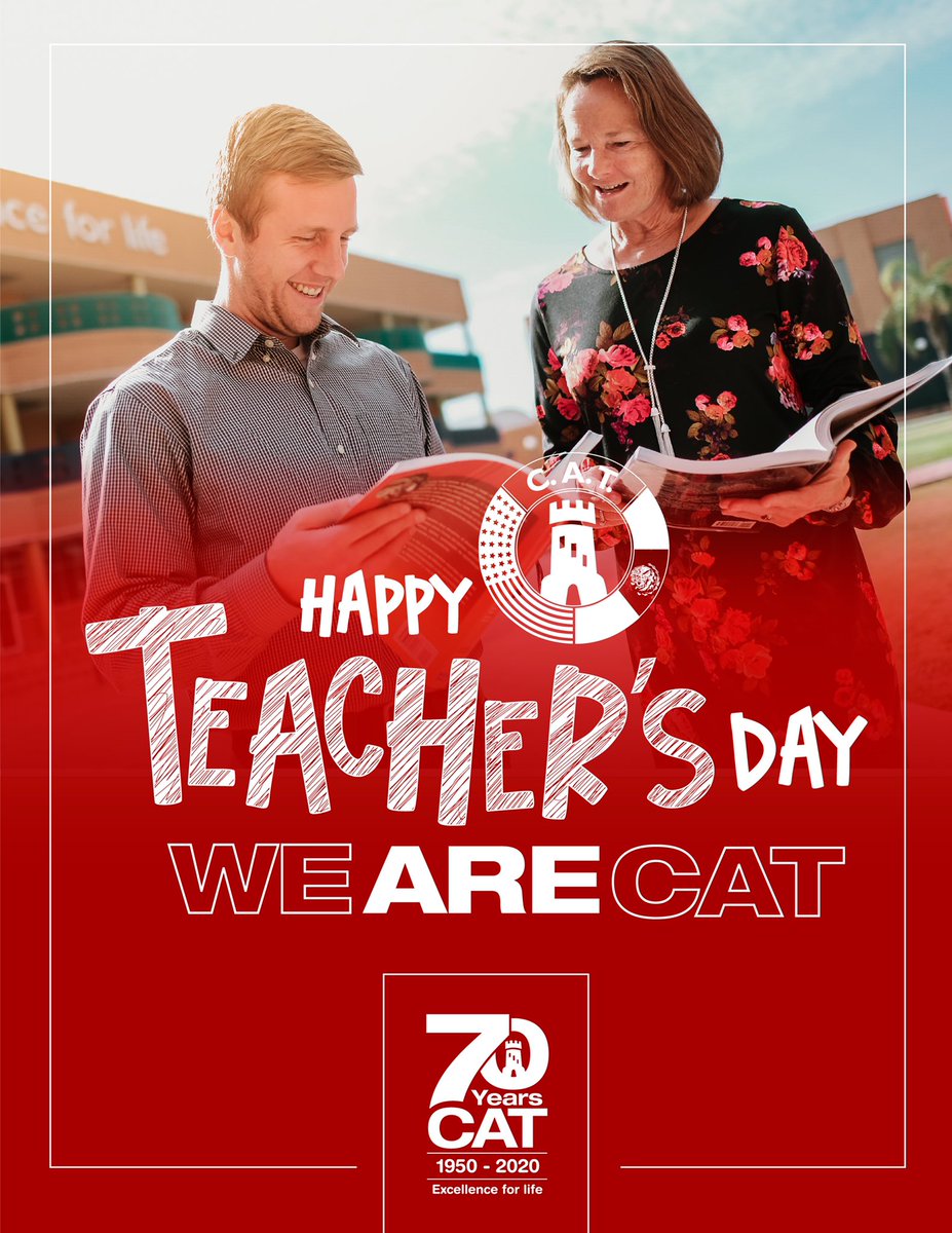 CATtorreon's tweet photo. Happy teacher’s day! 🍎
They are our heroes. They continue to educate our students in distance learning.
We are really proud of you and your hard work!
¡Congratulations! 👏🏻👨🏻‍🏫👩🏻‍🏫❤️ #CATogether #weareCAT #excellenceforlife https://t.co/zkPLnn6JsS