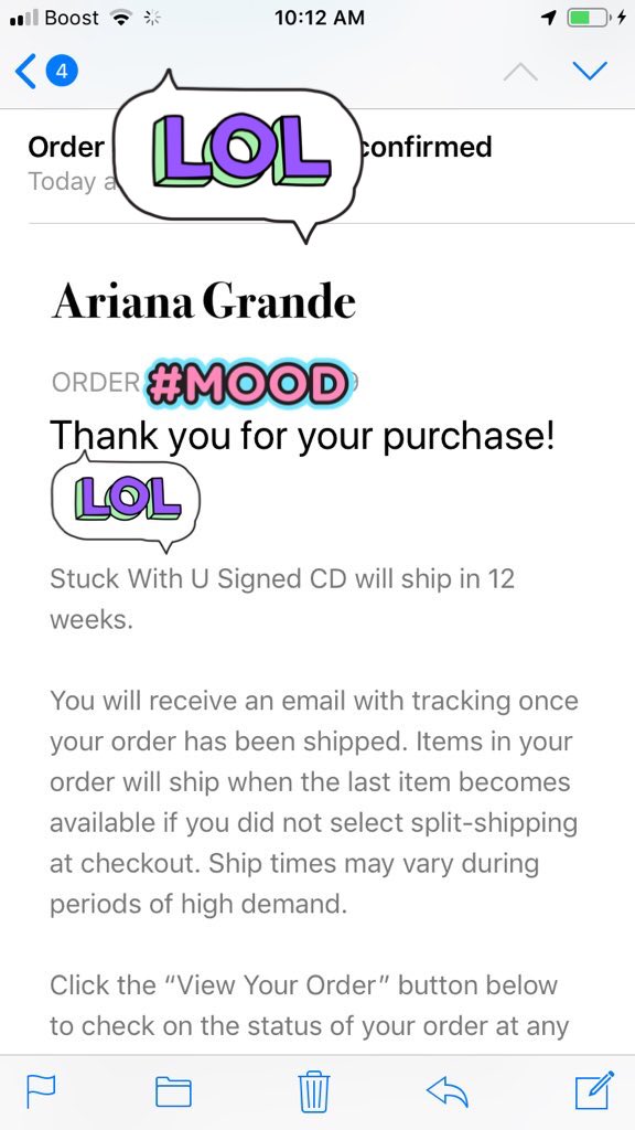 imhxgrxnde's tweet photo. I BOUGHT THE #STUCKWITHU SIGNED CD!!!! @justinbieber @ArianaGrande #StuckWithU #StuckWithUStreamingParty #STUCKWITHUBUYINGPARTY #StuckWithURequestingParty #StuckWithYou https://t.co/NCD5qskjYi