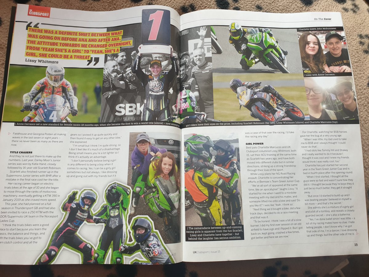 LissyRacing34's tweet photo. The best racing magazine money can buy is out again @UKClubSport 
@Zoe__Burn and the team put such a great read every month, the R3 new colour has broken cover 😍
An amazing feature on a few of us girls this month @team7teenracing @abbz_thomas76 @scarlettracing4 @MariaCostello https://t.co/pciEMX70nv