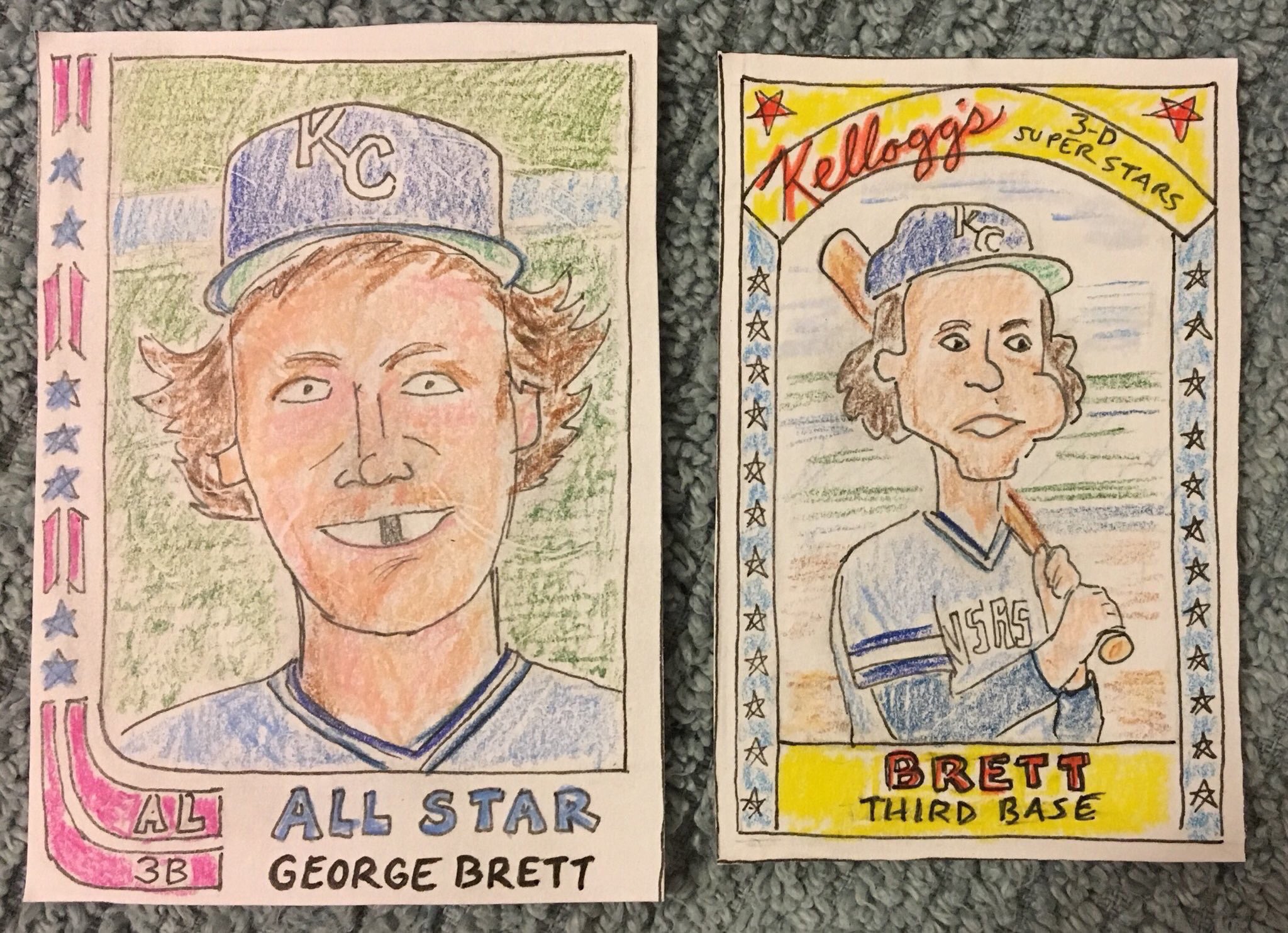 Happy Birthday George Brett. Working on my 1975 version today. 