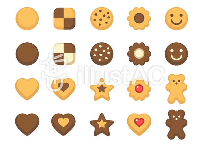 のらつぎ Ar Twitter クッキーのイラスト素材セット修正版アップしました T Co Ijsuuztvdv チョコチップ クッキーやクマ型のクッキーをシンプルに クッキー イラスト素材 無料素材 フリー素材 イラストac