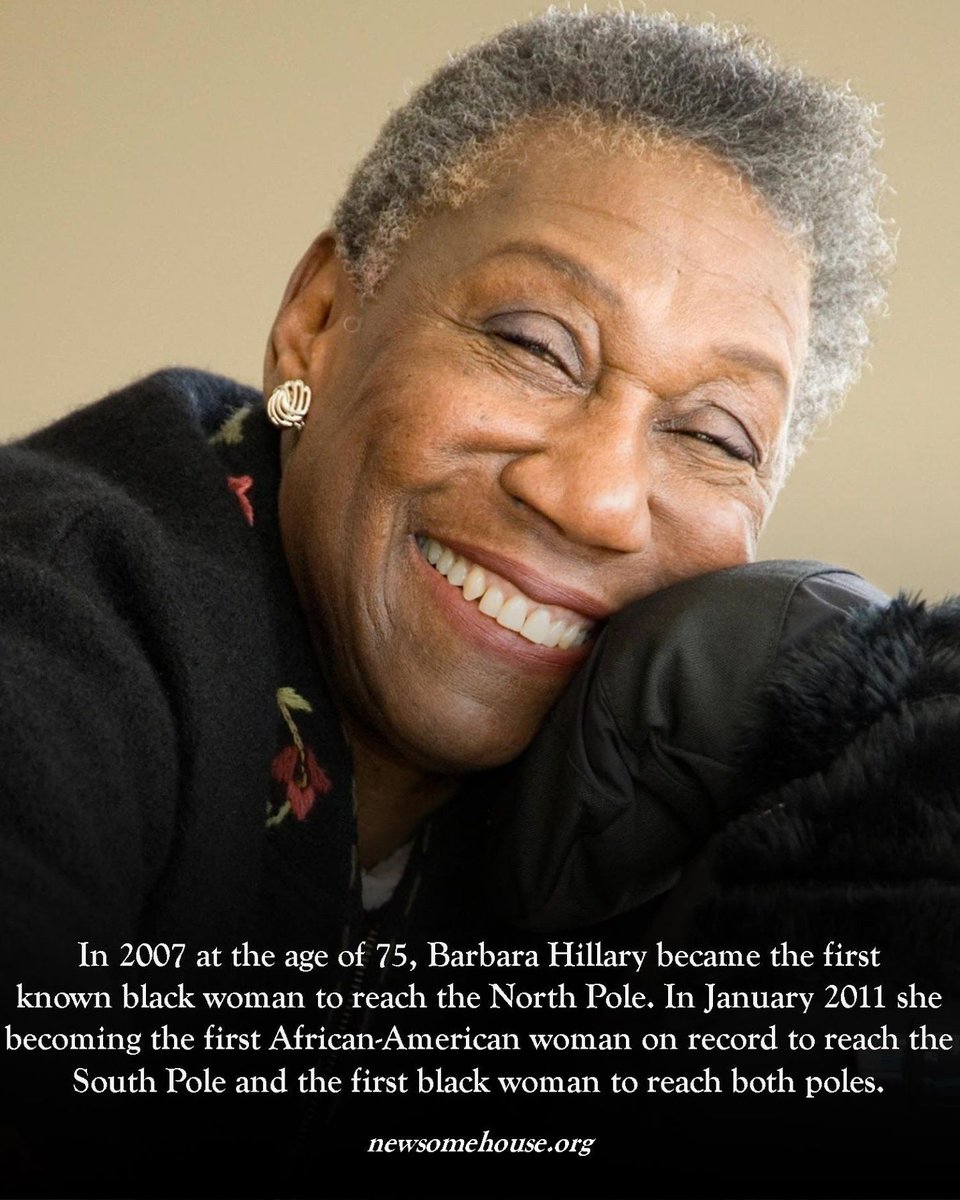 NewsomeHouse's tweet photo. Black Fact of the Day! #BlackWomen #BlackFirst #BarbaraHillary #NorthPole #SouthPole #NewsomeHouse #NewportNews #Virginia https://t.co/r0BuoPfAhX
