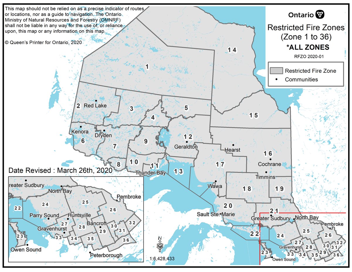 ONforestfires's tweet photo. Effective Saturday, May 16 at 12:01 am, the Ministry of Natural Resources and Forestry will lift the current #RestrictedFireZone in the entire Fire Region of Ontario. https://t.co/LaNsCVVStm