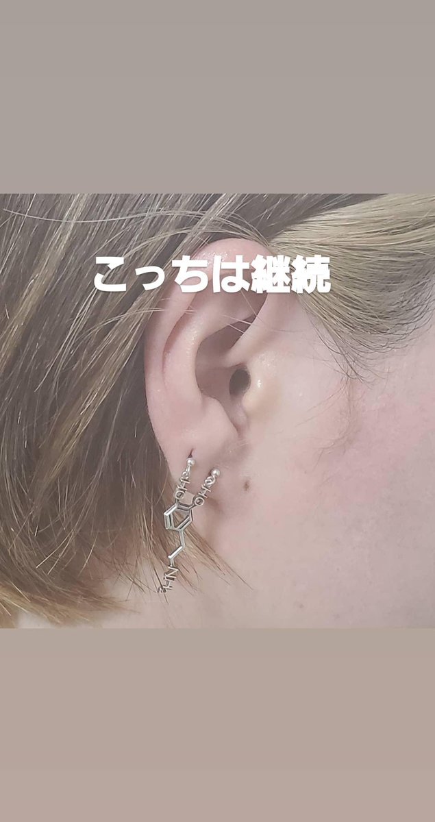 ピアスの卒業式】 本日を持って、4連ピアスを卒業します。 理由は、4