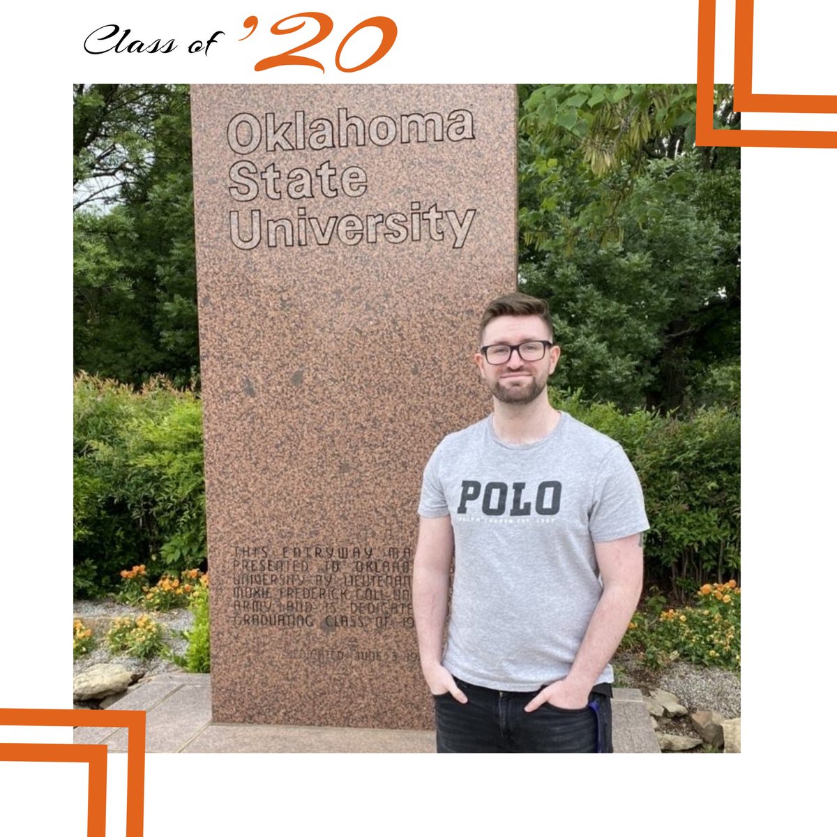okstatemgc's tweet photo. 🎓 SENIOR SPOTLIGHT 🎓 

••• Sam Page ••• 

Major: Multimedia Journalism 📝

Sam plans to go into film production and work up to become a director. https://t.co/d5walFdGqK