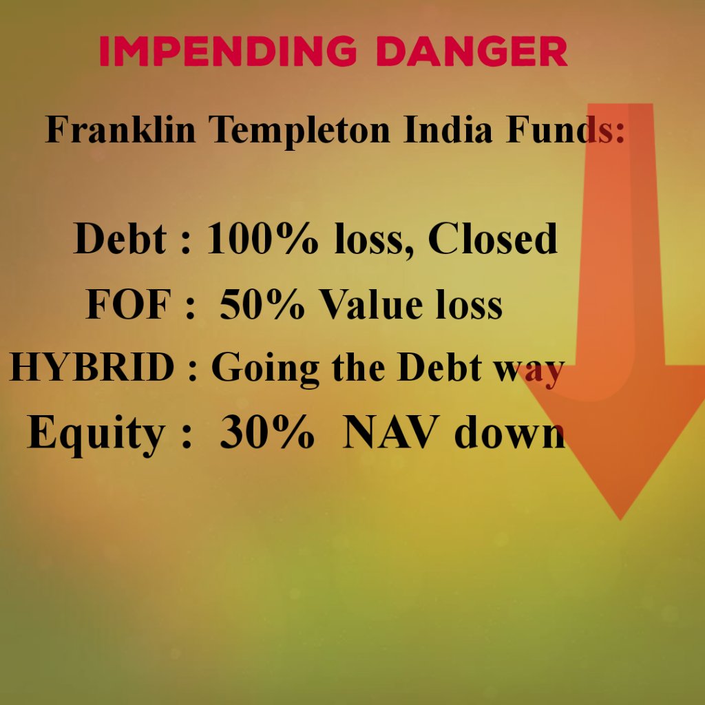 puneet_mohan's tweet photo. @sachin_rt @msdhoni you endorsed mutual fund sahi hai. Following your endorsements we invested in FranklinTempleton that has shut 6 schemes leaving 300k investors on highway to hell. Invested monies in companies better known to them. Can you help us.
@amfiindia @SEBI_India https://t.co/GIoCe8pSpf