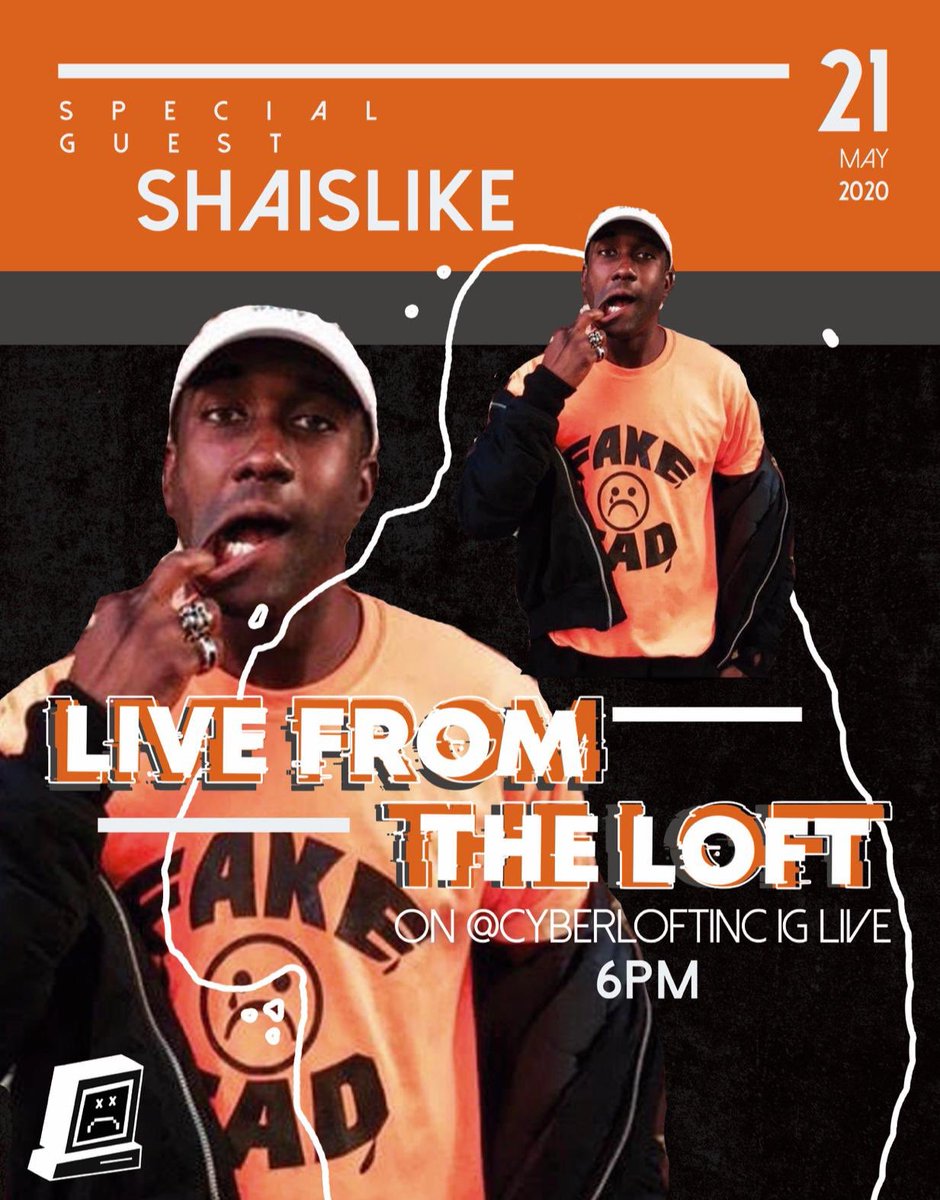 cyberloftinc's tweet photo. NEXT THURSDAY @shaislike WILL BE PERFORMING ON OUR LIVESTREAM @ 6PM. Set your calendars and your alarms. #livefromtheloft #shaislike #cyberloft #staylofty https://t.co/cs5PWNJWvH