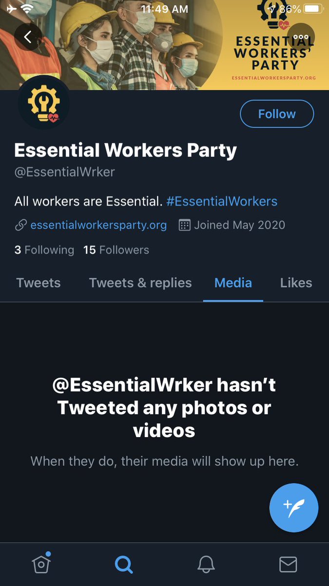 ronaldmememan's tweet photo. Before I leave #forever, reminder that this is a #FAKE and #CRINGE page. The #EssentialWorkersParty would never use Israeli company @Wix for a website. Spread the message! #joshua4congress https://t.co/C0Un50SELm