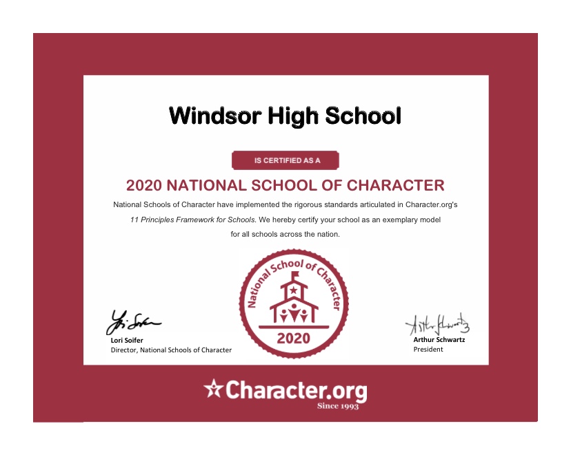 WindsorHighOwls's tweet image. We are thrilled to announce that Windsor High School has been named a 2020 National School of Character!!!

#GoOwls @CharacterDotOrg