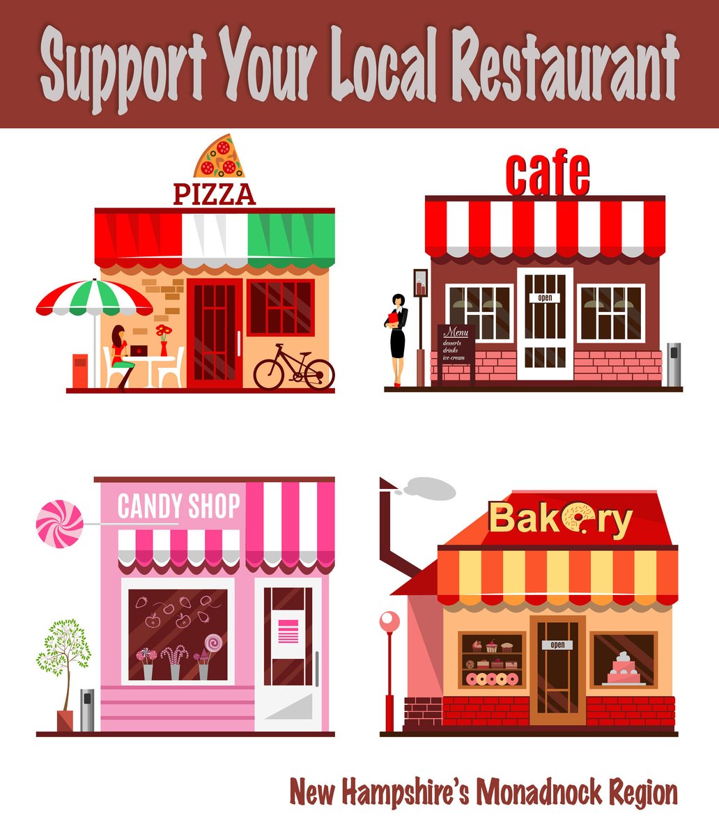 MonadnockRegion's tweet photo. If we don't use them, we'll lose them - Please SUPPORT OUR LOCAL RESTAURANTS by getting takeout and tipping generously. We're all in this together! https://t.co/sglDFJdfr3