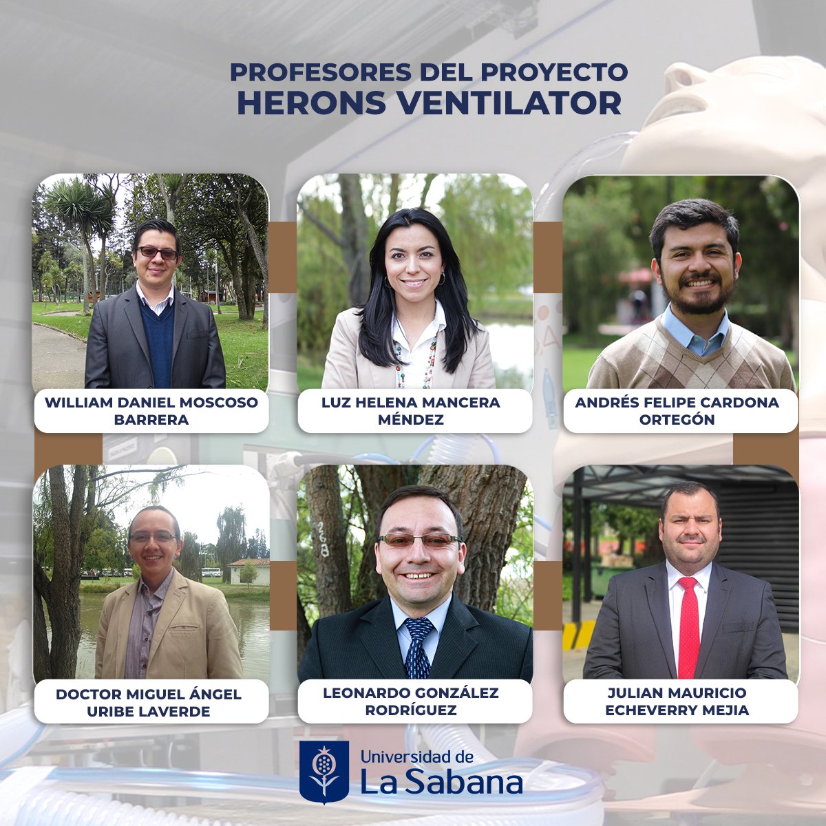 unisabana's tweet photo. @unisabana hace un reconocimiento a los profesores que han participado en el proyecto Herons Ventilator que ha generado un impacto tangible, atendiendo con agilidad estratégica e innovación y trabajo interdisciplinar, la situación excepcional del mundo. #GraciasProfesorUnisabana https://t.co/Ze5EG4cBir