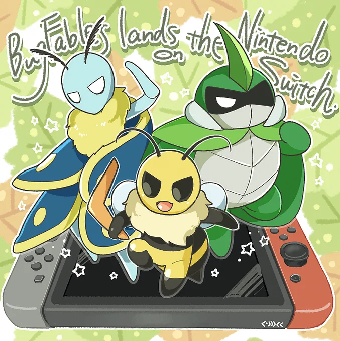 スイッチ版おめでとう!🥳(と、おまけのバグレンジャー差分です) #BugFables 