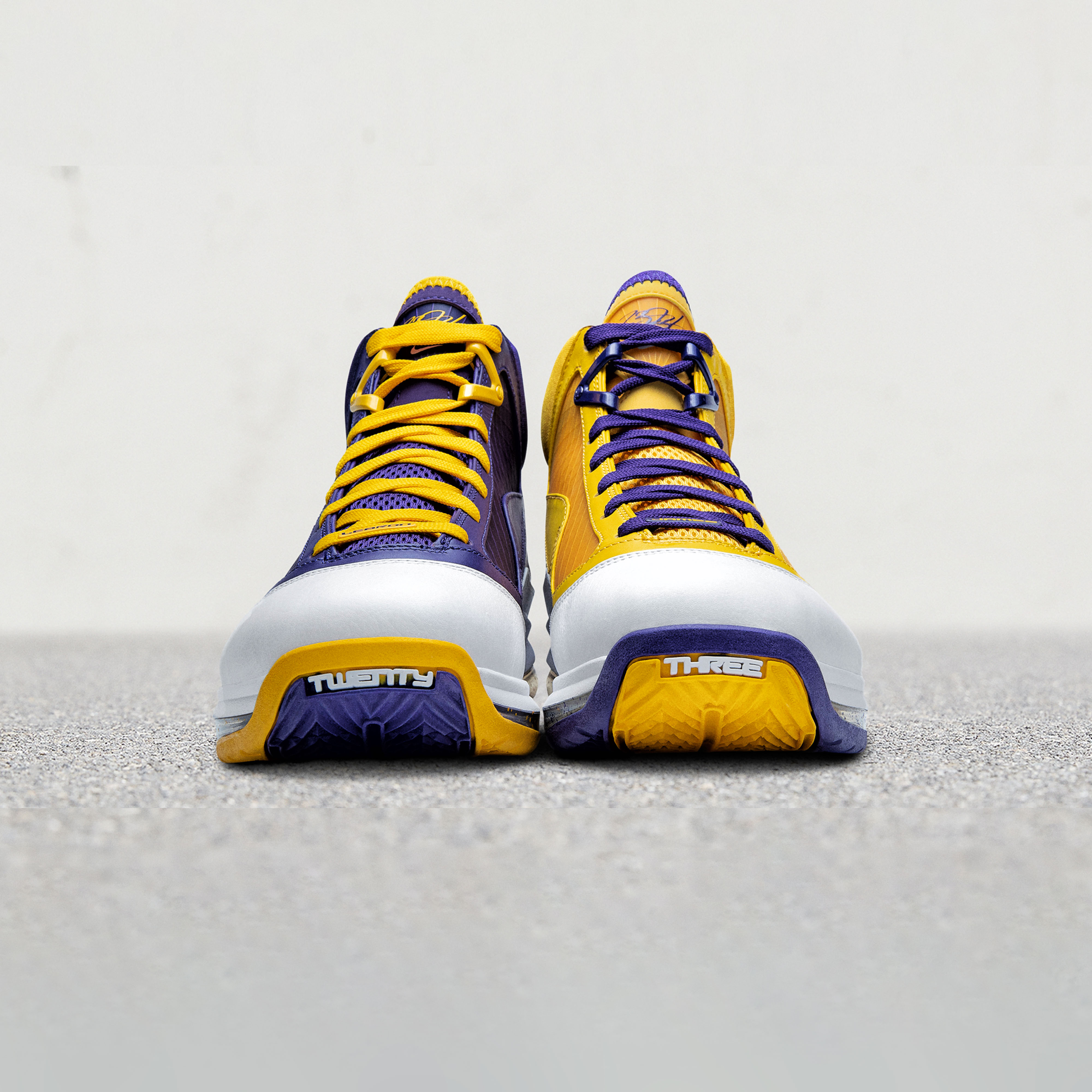 CNCPTS on X Featuring a mismatched Lakers color scheme and originally worn by LeBron during the 2019 2020 season media day we ve got the nike nikes LeBron 7 dropping tomorrow 5 16 on https t 02wiiV...