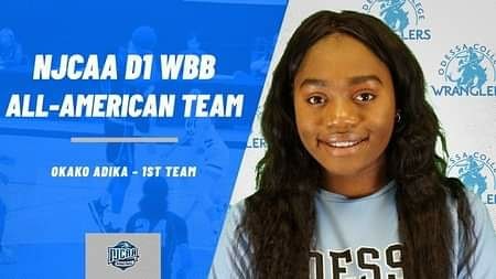 BasketballCongo's tweet photo. Congratulations to @Okako12 
*NJCAA D1 Women's Basketball 1st Team All-American
*Most Valuable Player on the women’s all- team. 
*Western Junior College Athletic Conference &amp; NJCAA Region 5 player of the Year  
*Helped @OCWranglersWbb win the Region 5 🏆. 
*@ButlerUWBB commit https://t.co/SDOxkR3klg