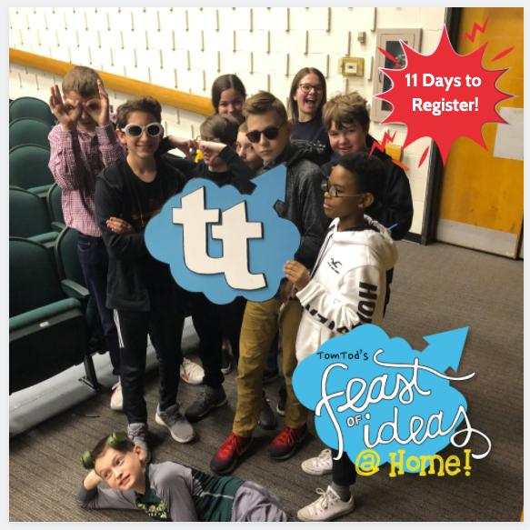 tomtodideas's tweet photo. By supporting TomTod Ideas​, your donations will power middle schoolers’ ingenuity all year! 

Register for the Feast of Ideas at Home here: https://t.co/CTbC1xzuR1 https://t.co/JpXqpPy0lg