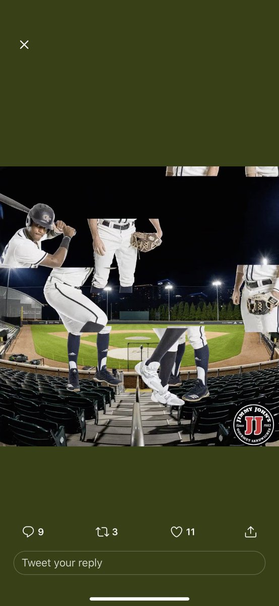 meganendt97's tweet photo. @GTAthletics @jimmyjohns @GTBaseball 🆗 https://t.co/NYUTebqs8e