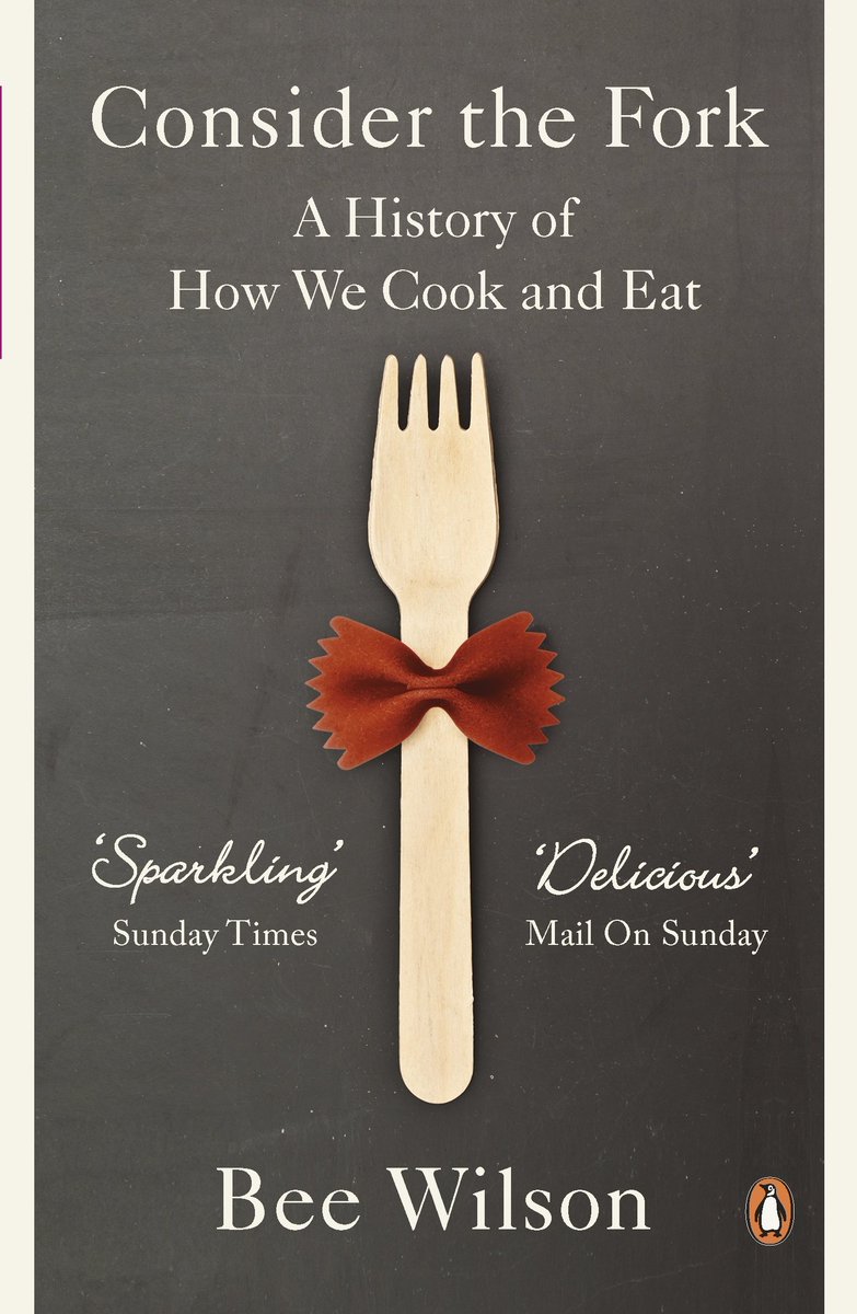 Consider The Fork is such a fascinating book. Eight essays about the elements of a kitchen that we don't give much thought: fire, pans, ice, forks. It's made me cry twice, and I've kept reading bits to Tom today while he's been trying to work.  https://amzn.to/3cyY1Na  