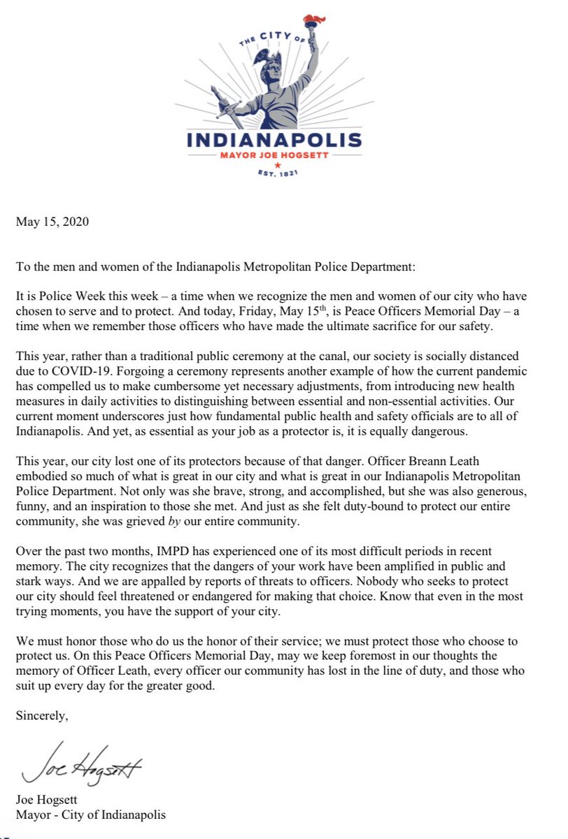 It’s Police Week – a time when we recognize the men and women of law enforcement all across the country. Today we commemorate Peace Officers Memorial Day, a moment of reflection and remembrance for the brave officers we have lost in the line of duty.