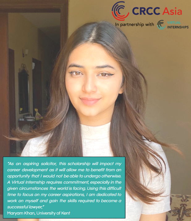 onlineinterns's tweet photo. We are very excited to unveil the fifth of our 6 Inclusion Scholarship winners, Maryam Khan!

Maryam is a student at University of Kent and will be completing a Virtual International Internship program this summer. 

Congratulations, Maryam! https://t.co/bZlgTl5tLr