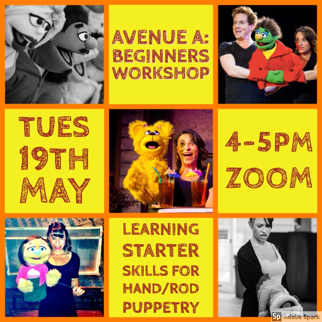 ParkerPuppetry's tweet image. NEXT CLASS!!
AVENUE A: Level 1 (Beginners) 
1hr Online Puppetry Workshop @JessicaParkerUK 
DATE: Tues 19th May
TIME: 4-5PM 
WHERE: Zoom
COST: £5pp 
EMAIL TO REGISTER: 
louisejessicaparker@gmail.com
With names of participant/s &amp;amp; contact info
#muppettomissit #puppetworkshops
