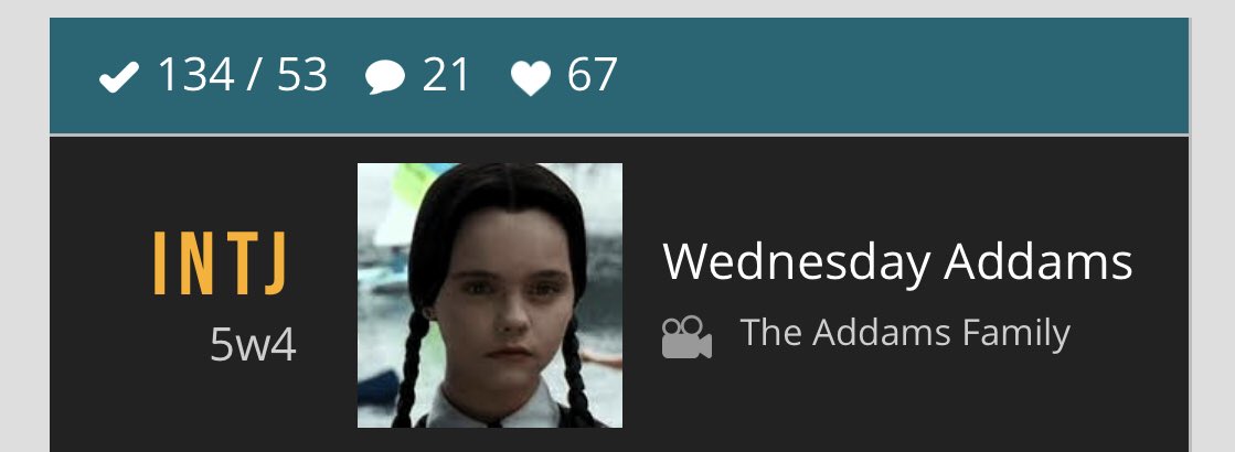 The Addams Family: Wednesday Addams (INTJ) - Practical Typing