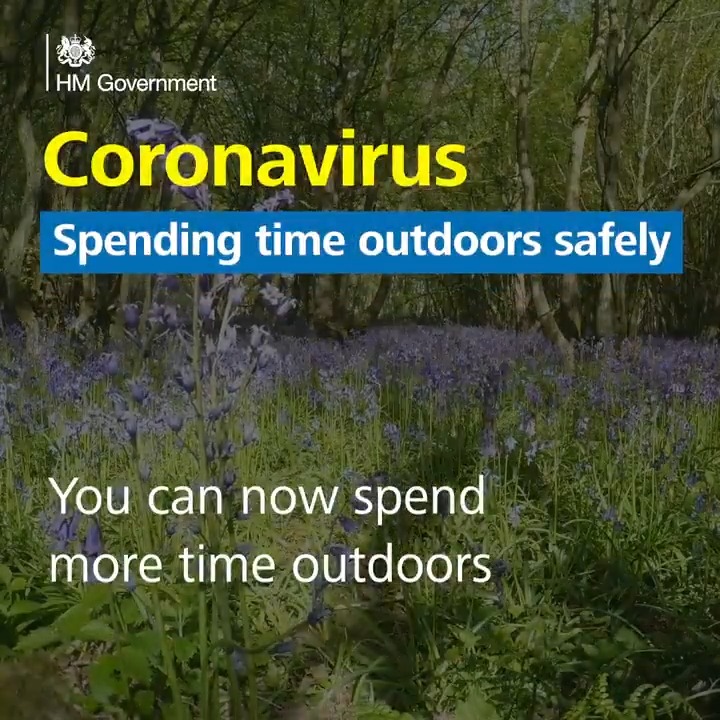 NHS (@NHSuk) on Twitter photo 2020-05-26 15:15:50 Were now able to spend more time outdoors. But we should still stay alert to the risks of #COVID__19 For guidance on spending time outdoors, visit: gov.uk/government/new… Were now able to spend more time outdoors. But we should still stay alert to the risks of #COVID__19 For guidance on spending time outdoors, visit: gov.uk/government/new…