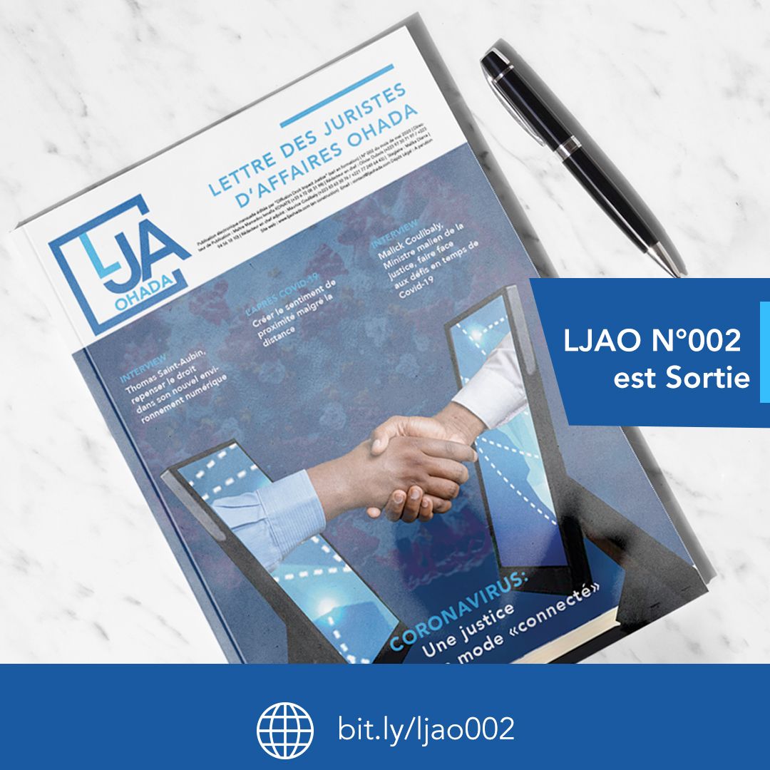 Le N°02 de la LJAO est sortie. 
- A la une : Coronavirus : Une justice confinée en mode «connecté»
Disponible en téléchargement ici : buff.ly/2TcrzbY
ou À lire directement ici : buff.ly/2WANonm
Bonne lecture 
#ljao #droitdesaffaires #ohada  #Covid19 #ejustice