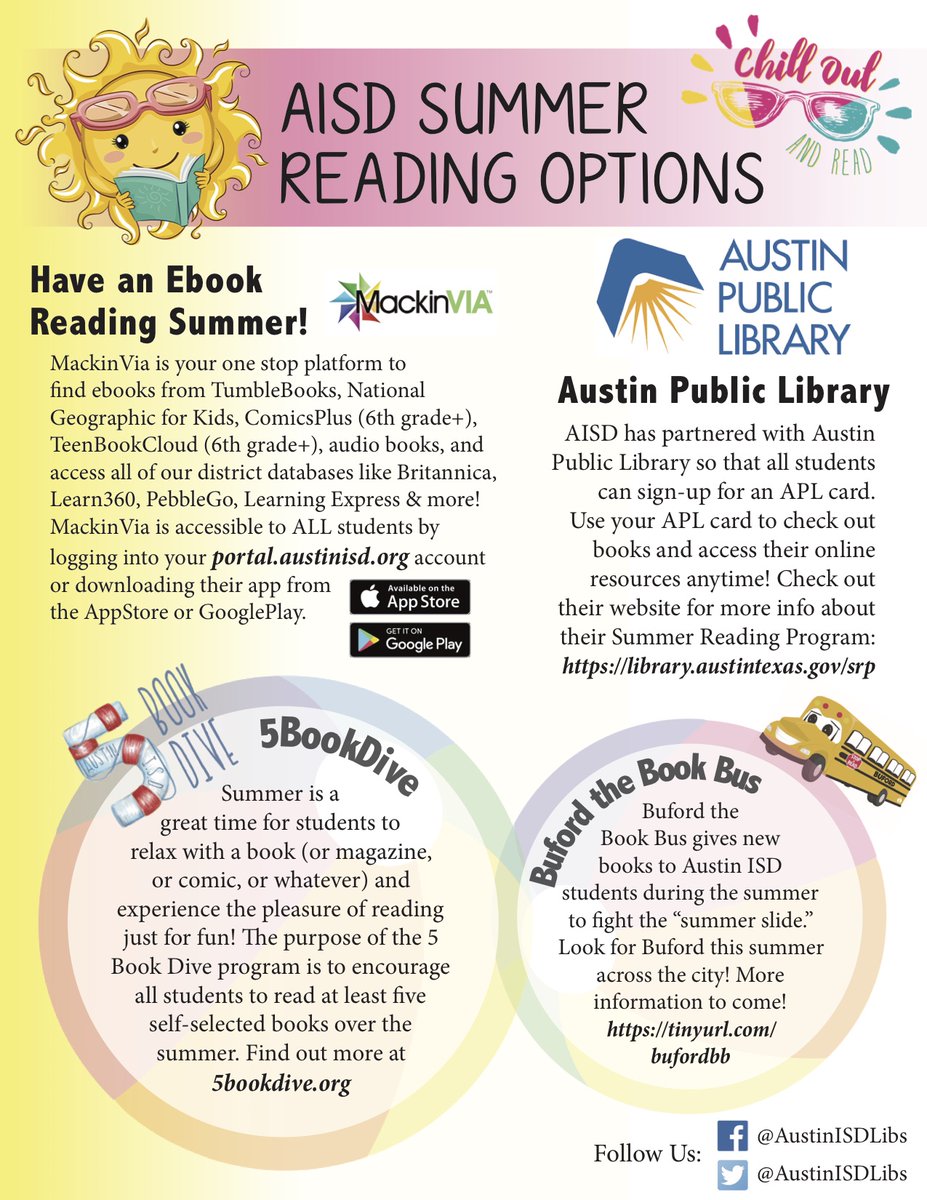 OdomESLibrary's tweet photo. Summer is almost here! Keep reading! https://t.co/i3OFigGC4Q