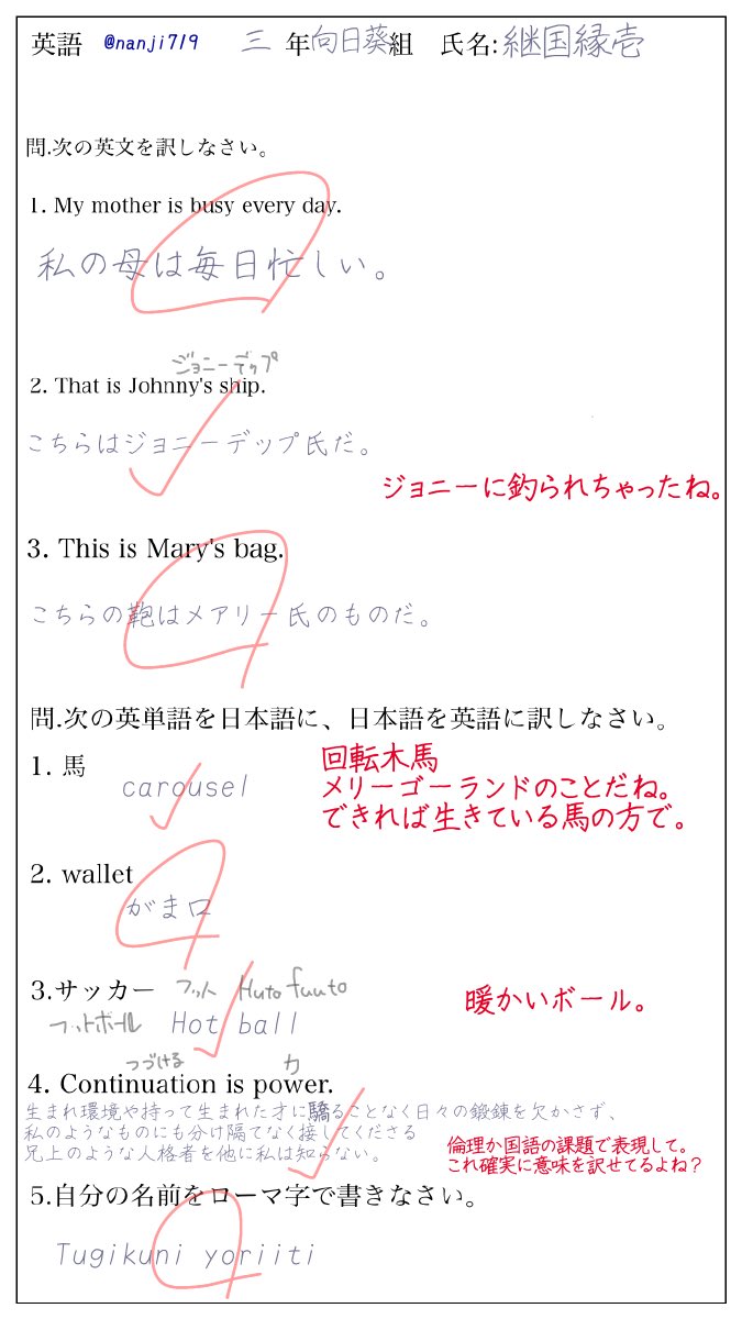 サッカー 採点 英語