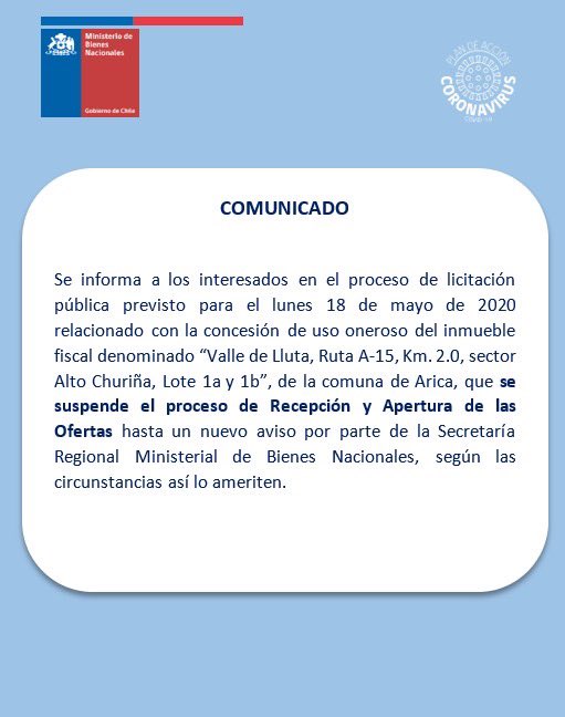 Seremi Bienes Nacionales Arica y Parinacota tweet media