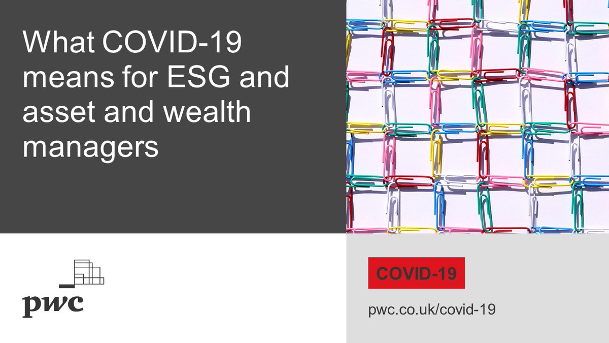 jsfadouglas's tweet photo. #COVID19 has highlighted environmental and social issues that will continue to move up firms’ risk registers in future. Read more on the implications for #ESG and asset and wealth managers in @PwC_UK's new insight: https://t.co/7UmEMOym8V https://t.co/tiBJVUe5ER