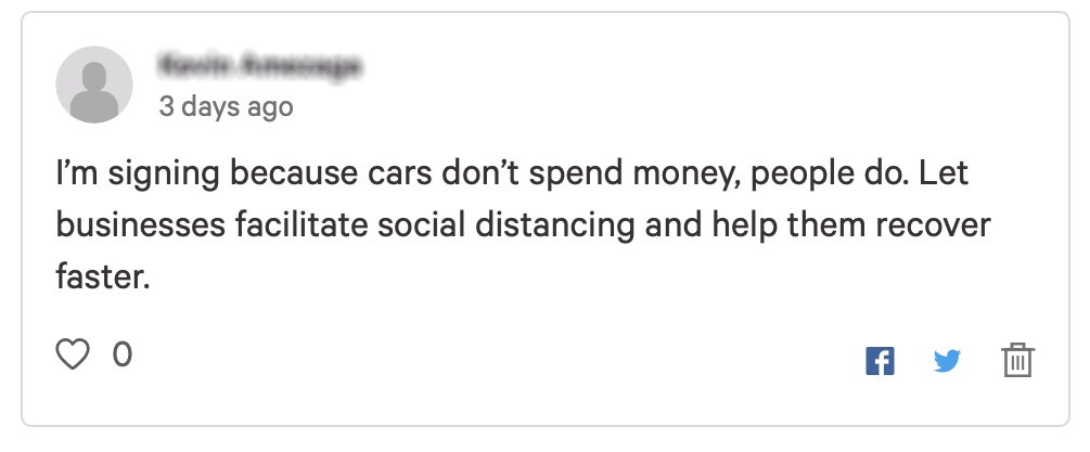 TransitMIA's tweet photo. Tomorrow, Miami-Dade will get its first street for social distance in #OceanDrive! Thank you to the 1200+ petitioners that signed (Check out some of our favorite comments below!)

DM us to find out how you can help get more streets for people and businesses throughout the county! https://t.co/2Fusf8rnNE