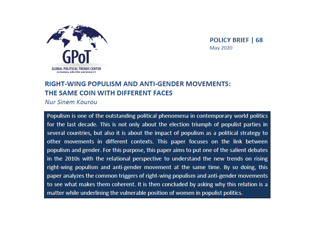 Policy Brief | Nur Sinem Kourou

📌Right-Wing #Populism and Anti-#Gender Movements: The Same Coin With Different Faces
 
Download or read the paper here: gpotcenter.org/sites/default/…