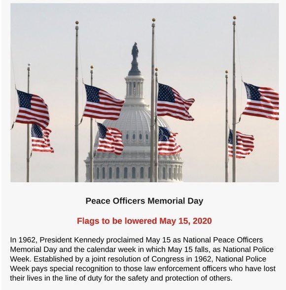 DMPGuild's tweet photo. Today, on Peace Officers Memorial Day @DMPGuild remember those who have fallen in the line of duty, paying the ultimate sacrifice. #PoliceWeek2020 #allwaysremember #NeverForgotten https://t.co/ZVUs0VWFwL