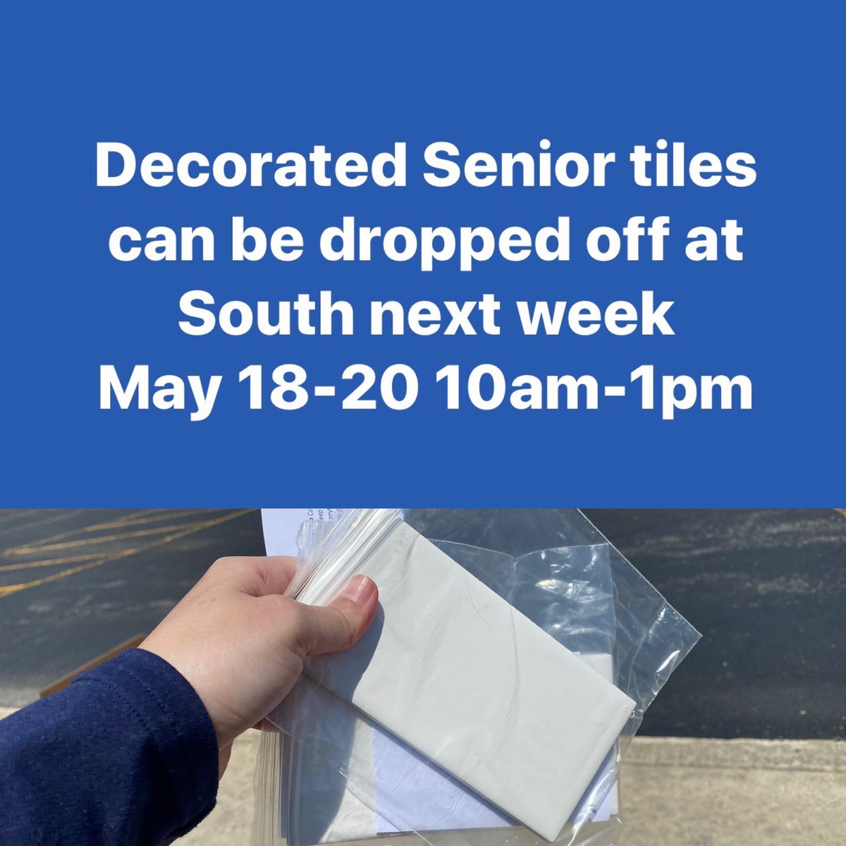 CougarCulture's tweet photo. 🎓Seniors! We are going to collect your decorated tiles sooner than later! Please decorate and drop off next week! Spread the word! #cougarculture https://t.co/8qcHaVty0Y