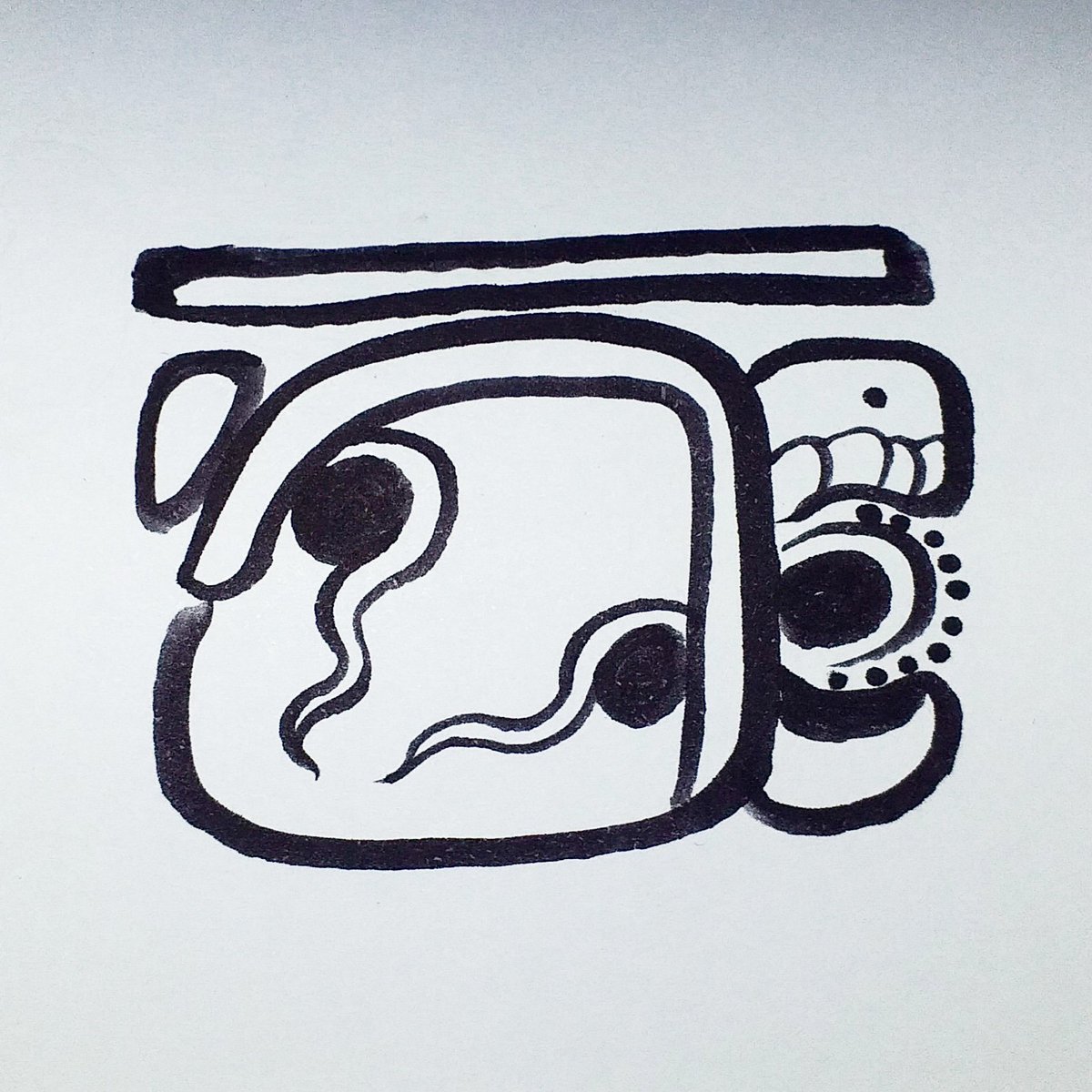 KantunAhau's tweet photo. Glifo de Hocabá #hocaba #hocabá #mayaglyphs #mayanglyphs #caligraphy #caligrafia #pincel #tinta #brushpen #ink #brushlettering #hieroglyphics #jeroglíficos #jeroglificosmayas #jeroglificos https://t.co/3ctV3Ns1Cd