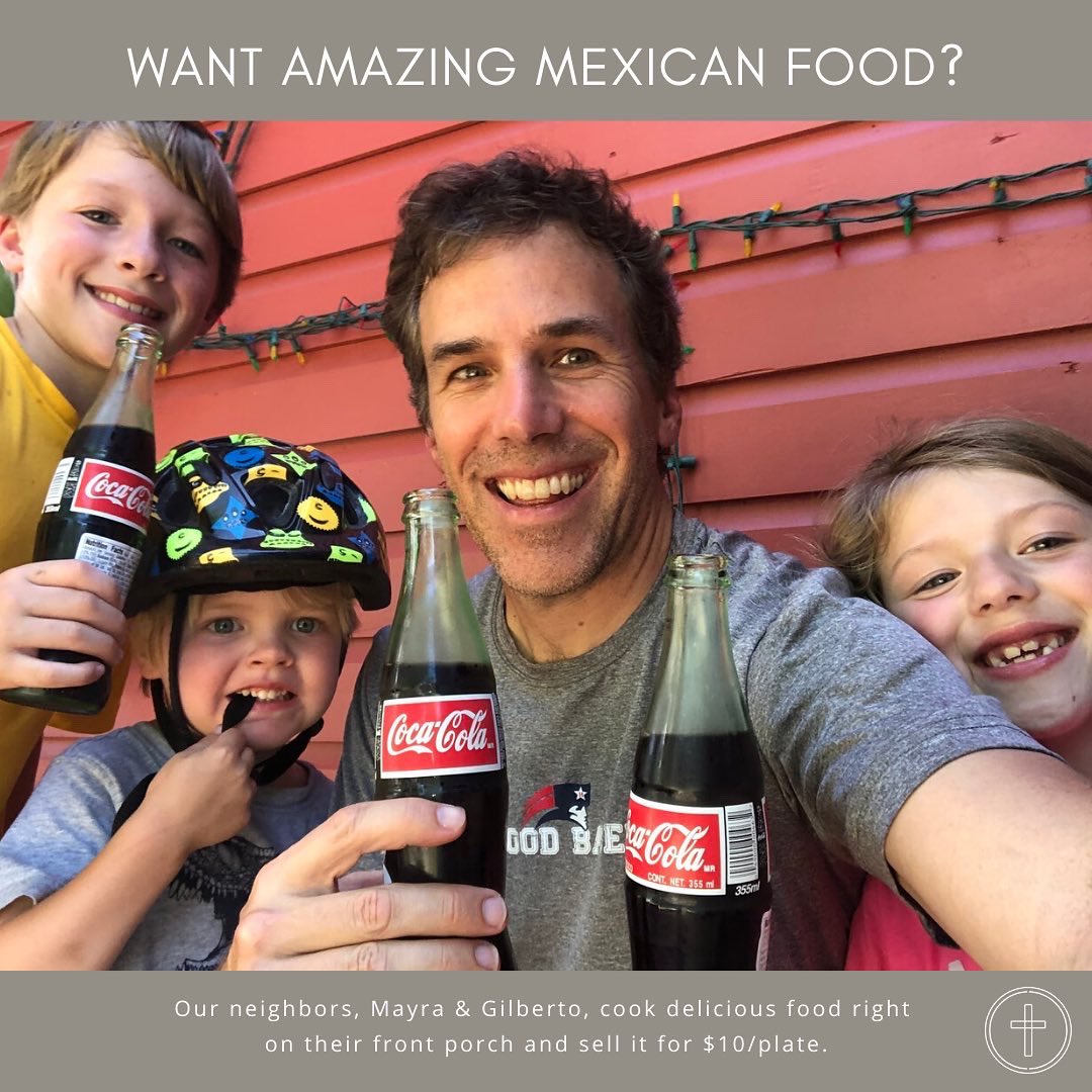 hwdchurch's tweet photo. Need a weekend meal? What about amazing Mexican food right in our backyard? Mayra &amp; Gilberto cook delicious food on Saturdays and Sundays (1709 27th Ave. S, Homewood, AL 35209). Order and hang out on the porch while you wait to pick up your to-go box. Bring cash - $10/plate! https://t.co/3xlxaQWa2z