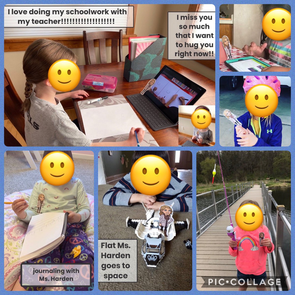 Ms_Harden_'s tweet photo. The best part of my day is getting flat Ms. Harden pictures 😍 #flatteacher #distancelearning https://t.co/dGvWdfT4PL