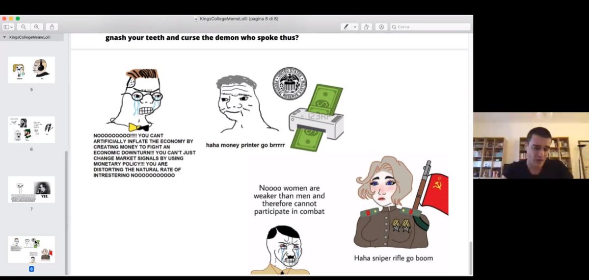 DayeiOh's tweet photo. Alessandro Lolli's presentation on Can the left meme? I think: Haha sniper rifle go boom #memescon https://t.co/JfOCMhk5tM